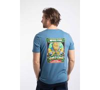 Weird Fish Men's The World Carp 26 Artist T-Shirt in Mid Blue | Size: XL Weird Fish Mid Blue XL