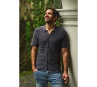 Weird Fish Men's Tod Short Sleeve Knitted Shirt in Navy | Size: Medium Weird Fish Navy M