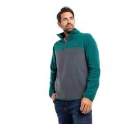 Weird Fish Men's Tristan 1/4 Zip Colour Block Microfleece in Bottle Green | Size: Medium Weird Fish Bottle Green M