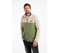 Weird Fish Men's Tristan 1/4 Zip Colour Block Microfleece in Olive | Size: 4XL Weird Fish Olive 4XL