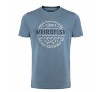 Weird Fish Mens Waves Graphic T-Shirt Blue 2XL