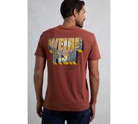 Weird Fish Men's Wild Life Back Print Graphic T-Shirt in Orange | Size: Small Weird Fish Orange S