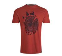 Weird Fish Mens Woodsman Screenprint Eco Friendly T-Shirt (Nut) - Red - Size Large