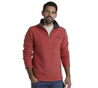Weird Fish Newark Eco 1/4 Zip Grid Fleece: Barberry: 5XL Size: 5XL, Co