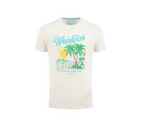 Weird Fish Palm Island Front Print Graphic T-Shirt Dusty White Size L