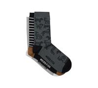 Weird Fish Parade Patterned Socks 3 Pack Dusty Teal Size 4-7