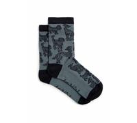 Weird Fish Parade Patterned Socks 3 Pack Dusty Blue Size 4-7