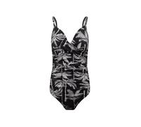 Weird Fish Penelope Printed Swimsuit Black Size 14