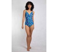 Weird Fish Women's Penelope Printed Swimsuit in Blue | Size: 10 Weird Fish Blue 10