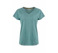Weird Fish Pernille Organic Cotton Cutaway T-Shirt Mineral Blue Size 8
