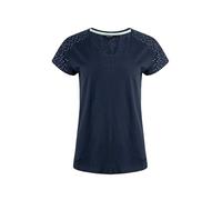 Weird Fish Pernille Organic Cotton Cutaway T-Shirt Navy Size 8