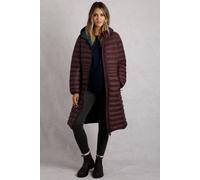 Weird Fish Ravinia Lightweight Padded Mid-Line Jacket In Wine Wine 8