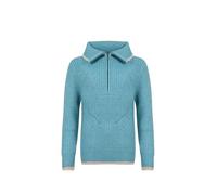 Weird Fish Women's Reza 1/4 Zip Knitted Jumper in Light Blue | Size: 10 Weird Fish Light Blue 10