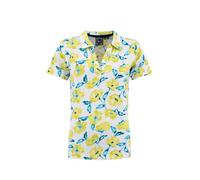 Weird Fish Rhenena Printed Jersey Polo Shirt Sunshine Yellow Size 12