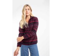 Weird Fish Roch Full Zip Printed Microfleece In Aubergine Aubergine 14