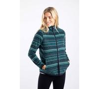 Weird Fish Roch Full Zip Printed Microfleece In Bottle Green Bottle Green 12