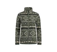 Weird Fish Roch Full Zip Printed Microfleece In Dark Green Dark Green 18