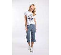 Weird Fish Salena 3/4 Length Trousers In Mid Blue Mid Blue 8