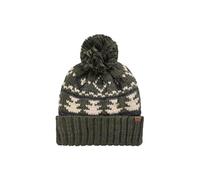 Weird Fish Scotsdale Fair Isle Bobble Hat Deep Lichen Green Size ONE