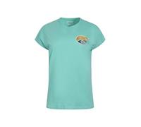 Weird Fish Seashore Organic Cotton Back Print Graphic T-Shirt Aqua Blue Size 16