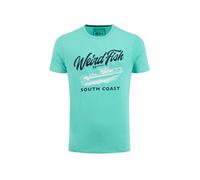 Weird Fish South Coast Front Print Graphic T-Shirt Aqua Marine Size S