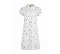 Weird Fish Suffolks Organic Cotton Printed Jersey Dress Light Cream Size 14