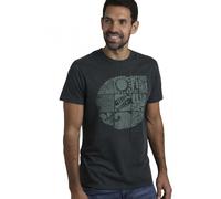Weird Fish Summer Sector Front Print Eco Graphic T-Shirt: Washed Black