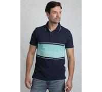 Weird Fish Sunbury Organic Cotton Striped Pique Polo Shirt Aqua Marine Size XL