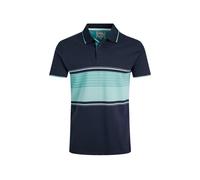Weird Fish Sunbury Organic Cotton Striped Pique Polo Shirt Aqua Marine Size 4XL