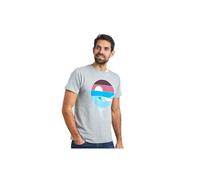 Weird Fish Sunrise Eco Graphic Tee: Grey Marl: S Size: S, Colour: Grey