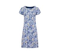 Weird Fish Tallahassee Printed Jersey Dress Blue Sapphire Size 22