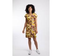 Weird Fish Women's Tallahassee Printed Jersey Dress in Light Green | Size: 14 Weird Fish Light Green 14