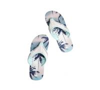 Weird Fish Thurleston Printed Flip Flops Aqua Marine Size 7
