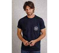 Weird Fish Mens Tidal Organic Short Sleeve T-Shirt Navy S