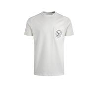 Weird Fish Tidal Organic Cotton Branded Pocket T-Shirt Dusty White Size L