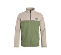 Weird Fish Men's Tristan 1/4 Zip Colour Block Microfleece in Olive | Size: Medium Weird Fish Olive M