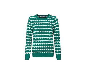 Weird Fish Tyla Cosy Knit Scalloped Jumper Green Ivy Size 22. (Jumper/Sweater/Fleece)