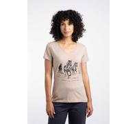 Weird Fish Women's Wild Ponies Front Print Graphic T-Shirt in Tan | Size: 12 Weird Fish Tan 12