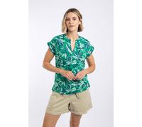 Weird Fish Women's Alia Printed Jersey T-Shirt in Green | Size: 10 Weird Fish Green 10
