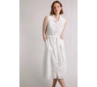 Weird Fish Women's Alinda Cotton Broderie Shirt Dress in White | Size: 18 Weird Fish White 18