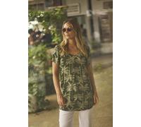 Weird Fish Women's Annuri Lightweight Printed Tunic in Olive | Size: 8 Weird Fish Olive 8