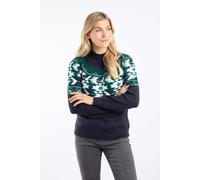 Weird Fish Women's Arelia Ikat Knitted Jumper in Midnight | Size: 16 Weird Fish Midnight 16