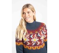 Weird Fish Women's Arelia Ikat Knitted Jumper in Navy | Size: 8 Weird Fish Navy 8