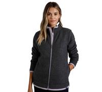 Weird Fish Womens Ariana Eco Full Zip Grid Fleece : Washed Black: 8 Si