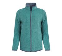 Weird Fish Womens Ariana Eco FZ Grid Fleece Green 18