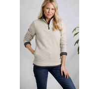 Weird Fish Women's Beye 1/4 Zip Grid Fleece in Ecru | Size: 8 Weird Fish Ecru 8