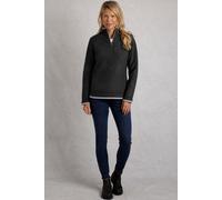 Weird Fish Women's Beye 1/4 Zip Grid Fleece in Jet Black | Size: 12 Weird Fish Jet Black 12