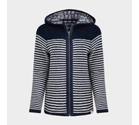 Weird Fish Women's Bianca Full Zip Stripe Macaroni Hoodie, Blue 20