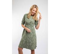 Weird Fish Women's Cassandra Jersey Swing Dress in Olive | Size: 10 Weird Fish Olive 10