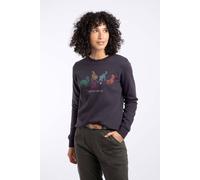 Weird Fish Chidham Graphic Crew Neck Sweatshirt Midnight Size 22